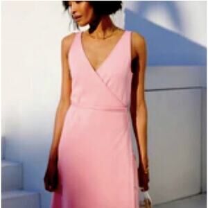 AYR the Yowza Midi Wrap Dress in Agua Fresca Pink Melon Women's Size Medium New